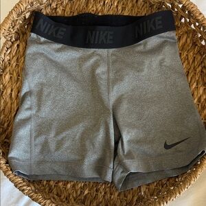 Nike Women's Athletic Shorts in Gray and Black